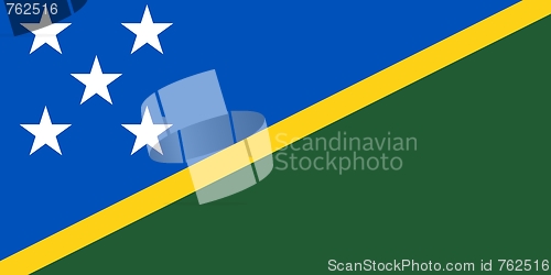 Image of The national flag of Solomon Islands