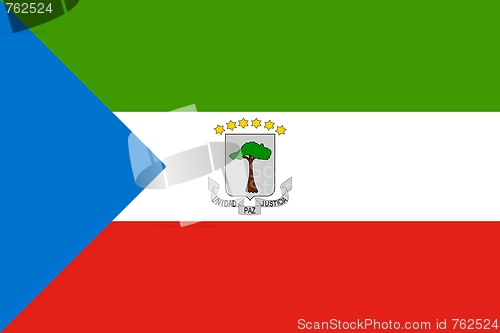 Image of The national flag of Equatorial Guinea