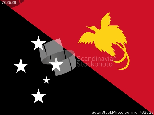 Image of The national flag of Papua New Guinea