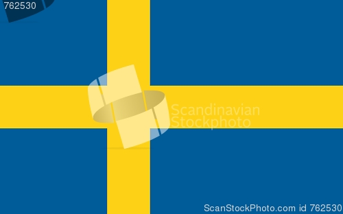 Image of The national flag of Sweden