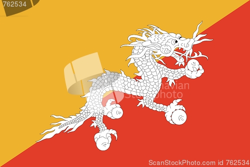 Image of The national flag of Bhutan