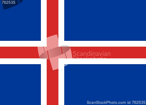Image of The national flag of Iceland