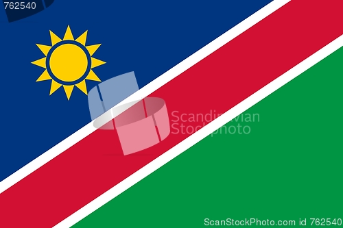 Image of The national flag of Namibia