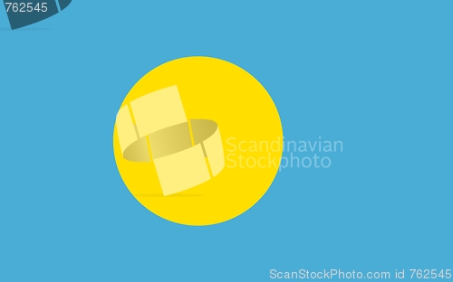 Image of The national flag of Palau
