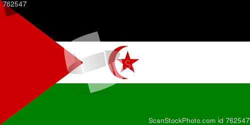 Image of The national flag of Western Sahara