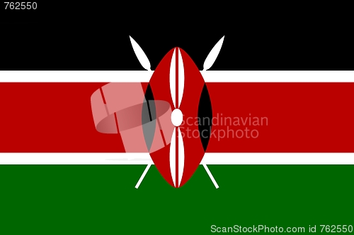 Image of The national flag of Kenya