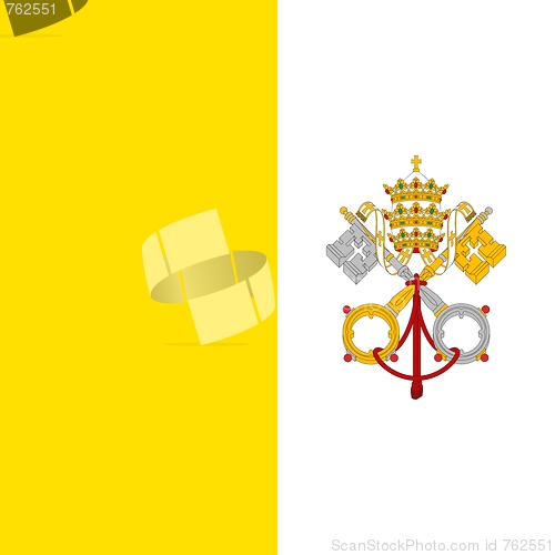 Image of The national flag of Vatican City
