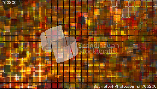 Image of orange - red mosaic