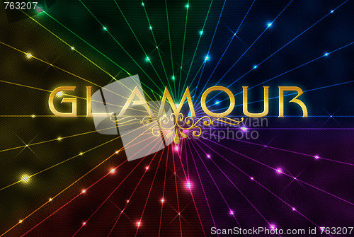 Image of glamour on colour background
