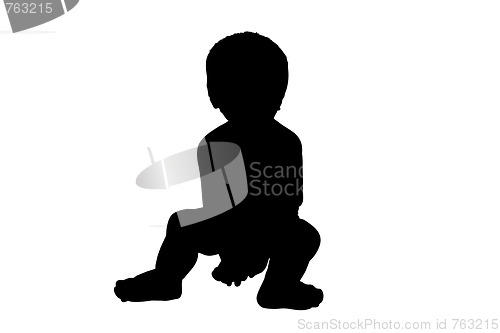 Image of Toddler Silhouette Illustration