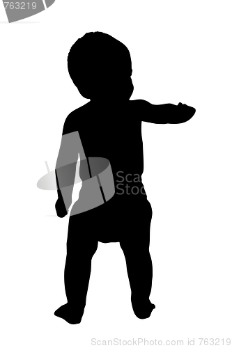 Image of Toddler Silhouette Illustration