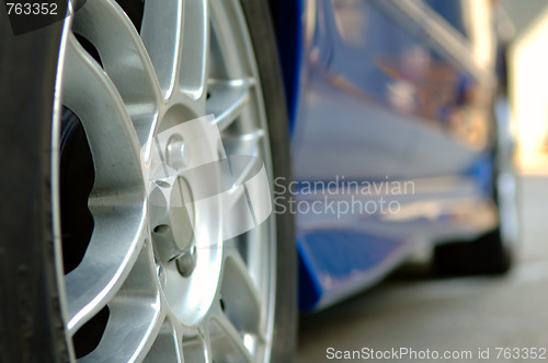 Image of Close up of car wheel