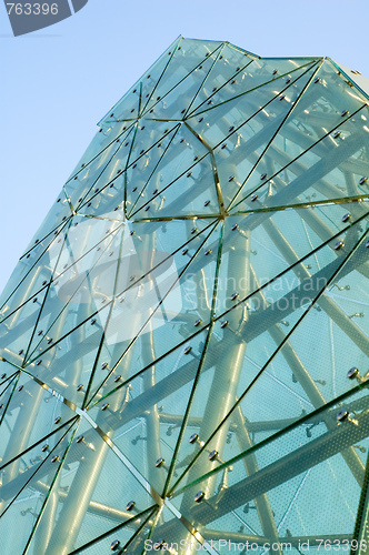 Image of Panels of green glass