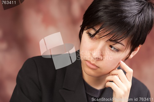 Image of Multiethnic Girl Poses for Portrait