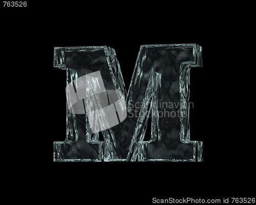 Image of frozen letter m