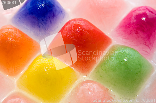 Image of Background from colored conical ice