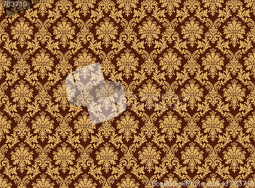 Image of Damask pattern wall