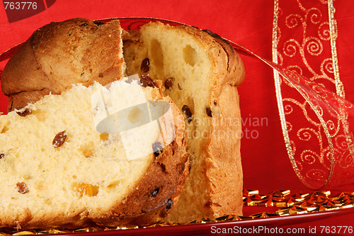 Image of Panettone the italian Christmas cake