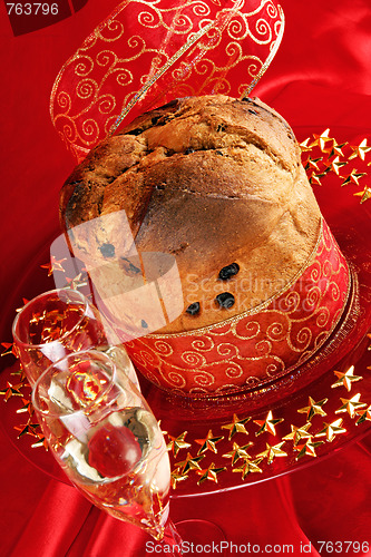 Image of Panettone the italian Christmas cake