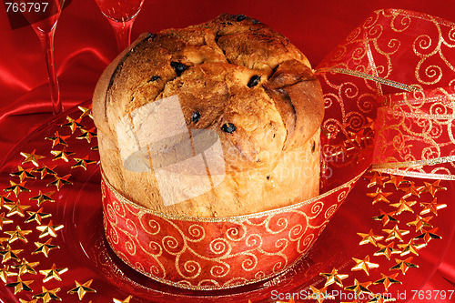 Image of Panettone the italian Christmas cake