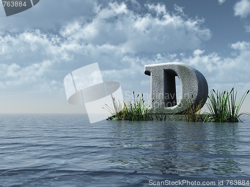Image of letter D monument