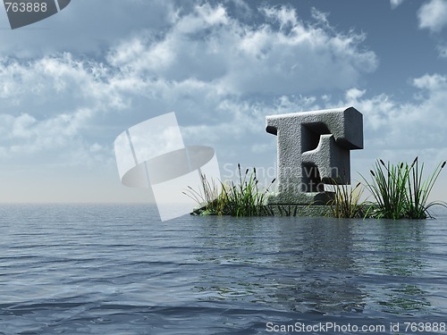 Image of letter F monument