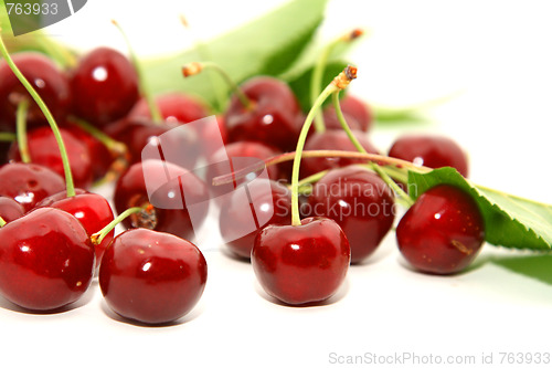 Image of beautiful and tasty cherries