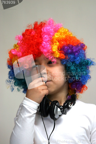 Image of Funny clown, child, girl