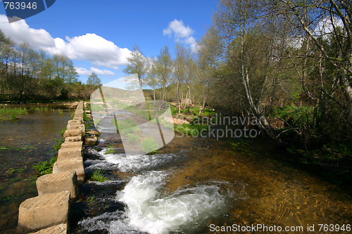 Image of Flowing water the river in Portugal