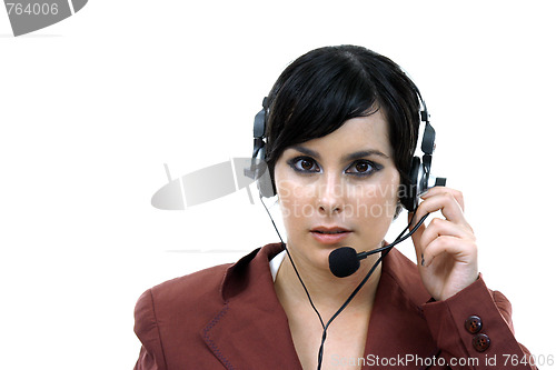 Image of Young woman callcenter