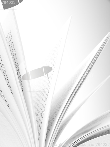 Image of open book and pen