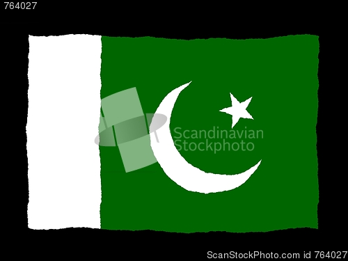 Image of Handdrawn flag of Pakistan