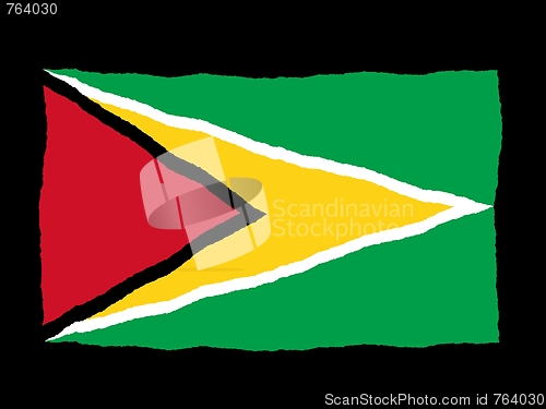 Image of Handdrawn flag of Guyana