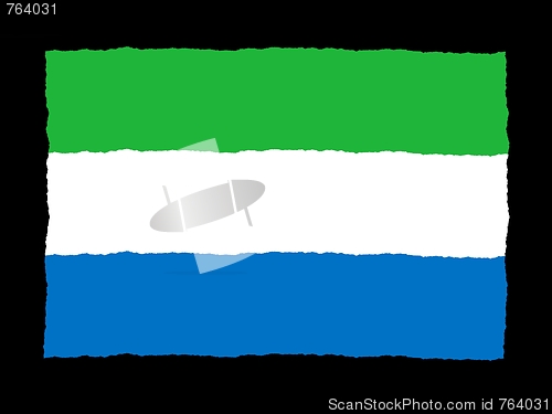 Image of Handdrawn flag of Sierra Leone