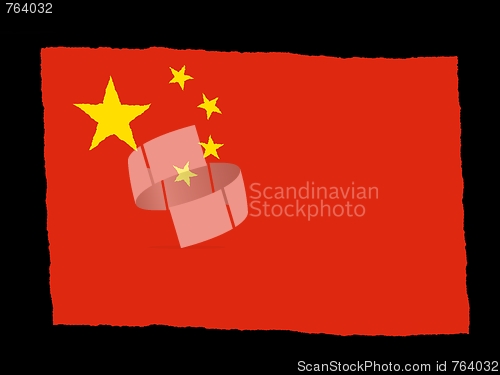 Image of Handdrawn flag of People Republic China