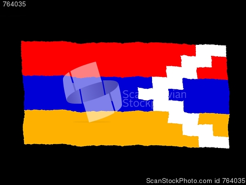 Image of Handdrawn flag of Nagorno Karabakh