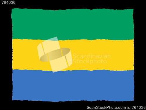 Image of Handdrawn flag of Gabon