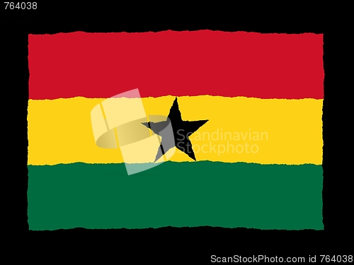 Image of Handdrawn flag of Ghana