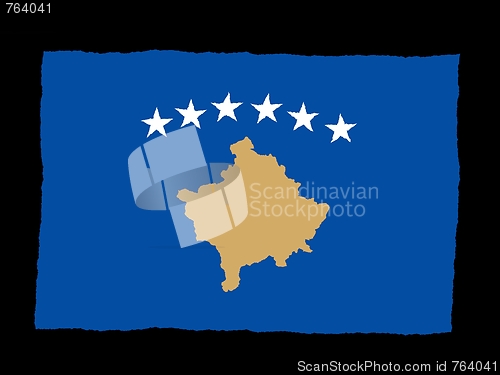 Image of Handdrawn flag of Kosovo