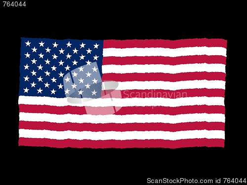 Image of Handdrawn flag of United States