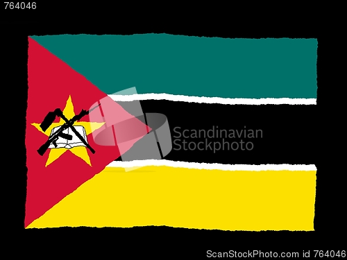 Image of Handdrawn flag of Mozambique