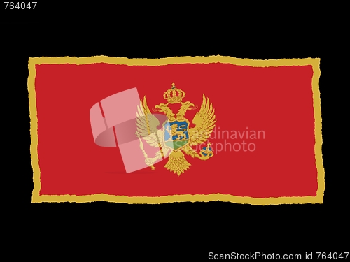Image of Handdrawn flag of Montenegro