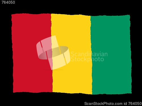 Image of Handdrawn flag of Guinea