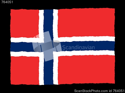 Image of Handdrawn flag of Norway