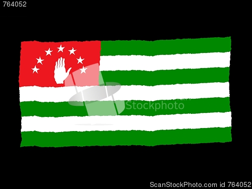 Image of Handdrawn flag of Abkhazia