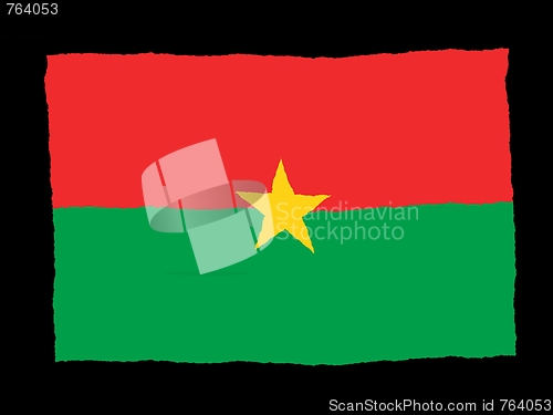 Image of Handdrawn flag of Burkina_Faso