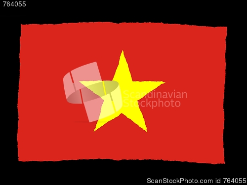 Image of Handdrawn flag of Vietnam