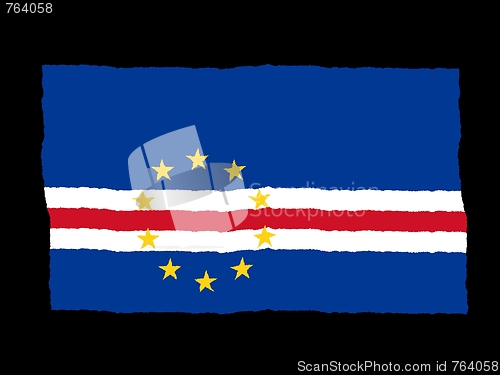 Image of Handdrawn flag of Cape Verde