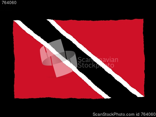 Image of Handdrawn flag of Trinidad and Tobago