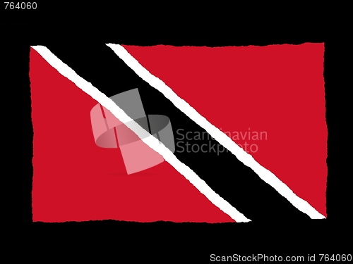 Image of Handdrawn flag of Trinidad and Tobago